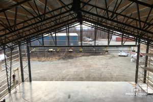 Metal truss hangar