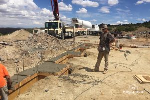 concrete footing for truss
