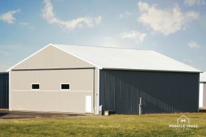 Steel Trusses Support the Weight of Hangar Doors
