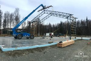 The Steel Trusses are Completely Assembled in Just Four Steps