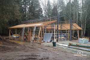 Steel Trusses Give Strength, While Wood Offers Construction Flexibility