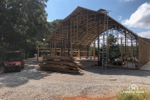 Gambrel Barn Roof Shape Created by Web Trusses