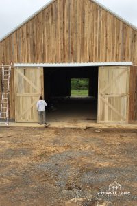 Large door openings offer optimal access for Metal Barns.