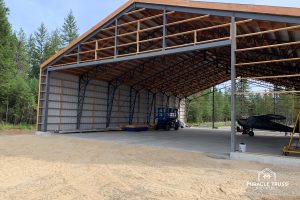 Side headers and transfer beams can handle the large door openings necessary for your Pre-Fab Hangar.