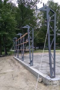 The Clear Span Trusses bolt directly to your foundation.